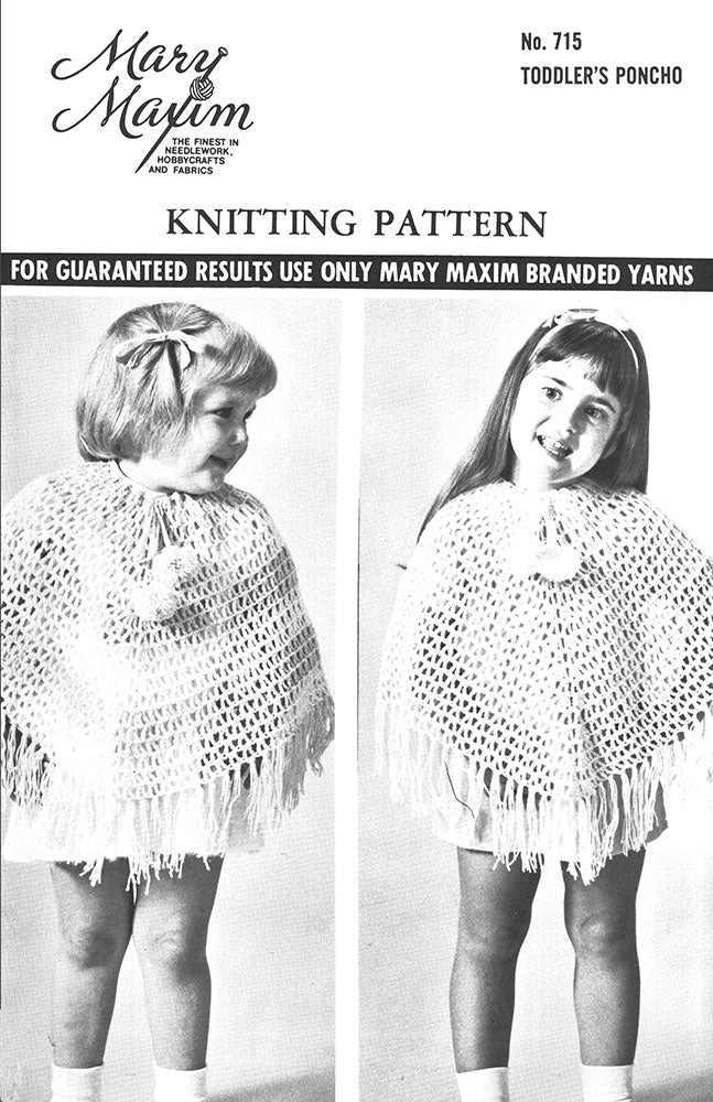 Patrón de poncho para niños pequeños