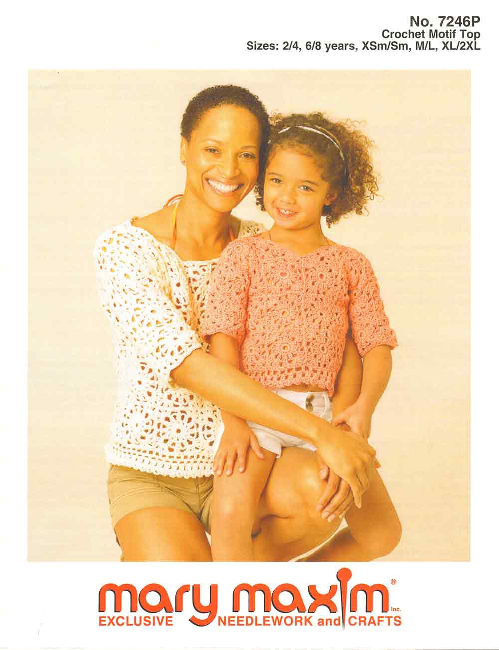 Patrón superior con motivo de crochet