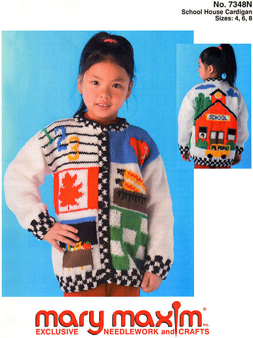 Modèle de cardigan de maison d’école
