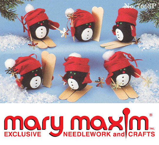 Skiing Penguins Pattern