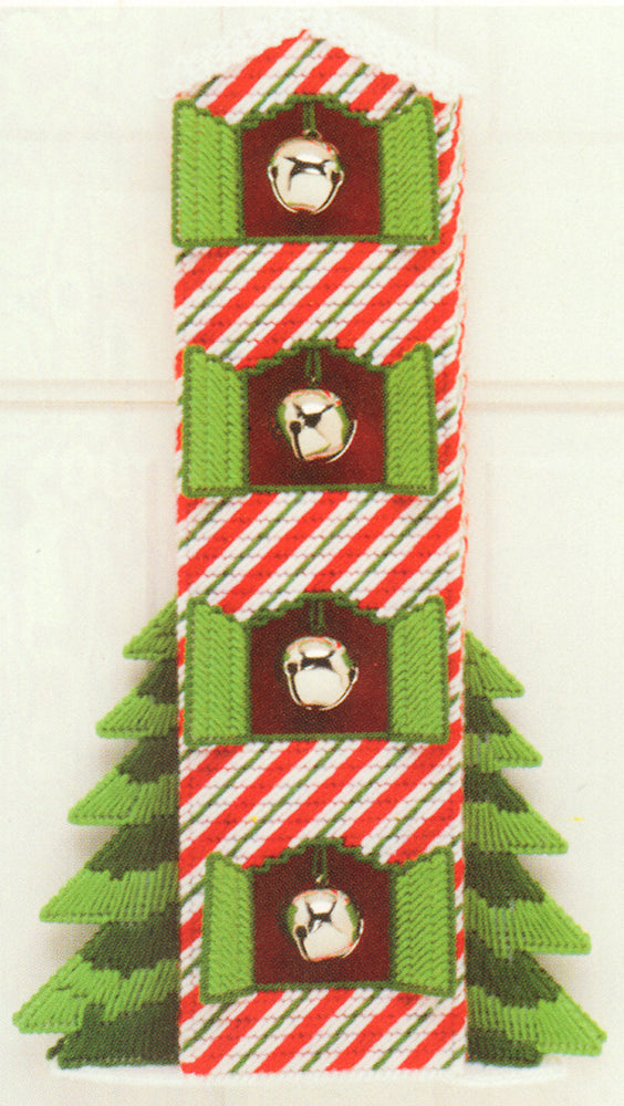 Modèle de cloches de porte rayées en plastique à l'aiguille