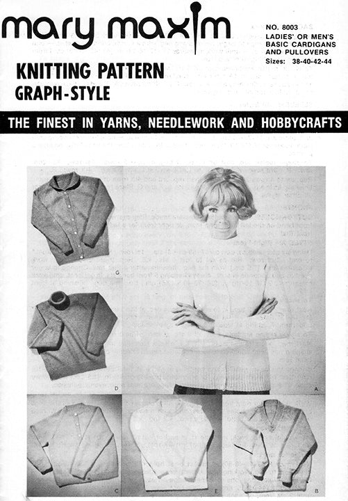 Patrón de Cardigans y Jerseys Básicos para Mujer o Hombre