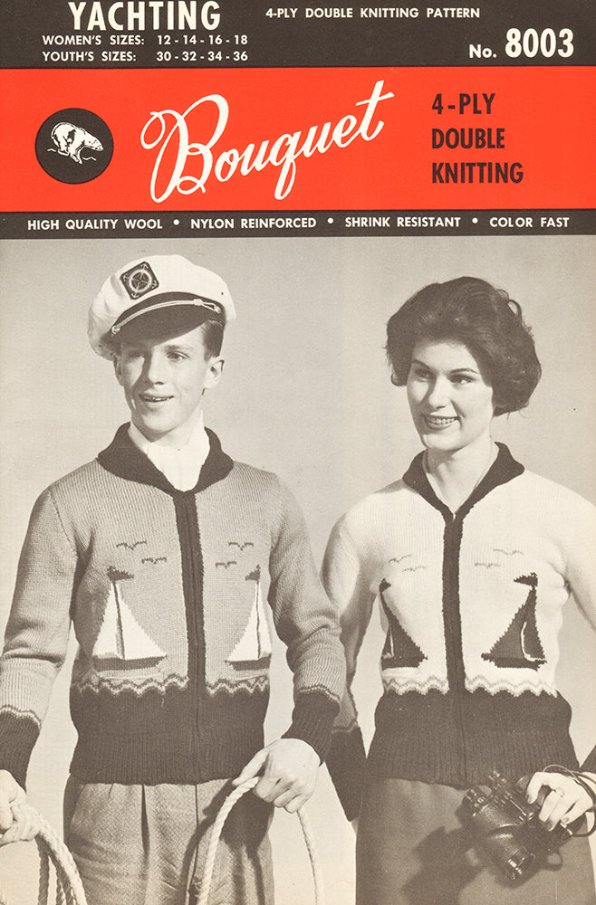 Patrón de cárdigan de yate