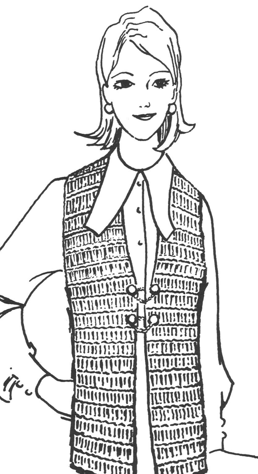 Modèle de gilet Drop Stitch