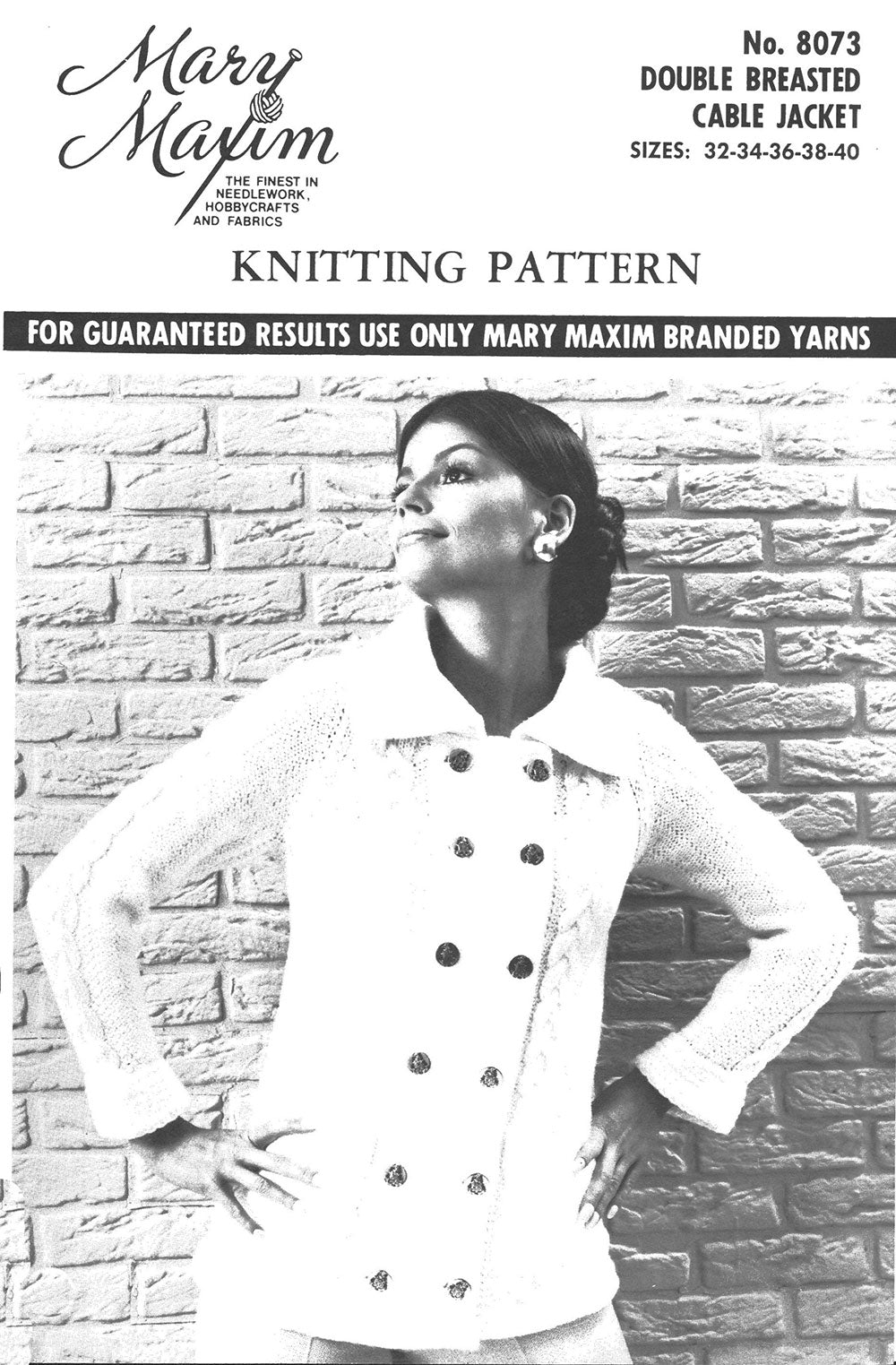 Double Breasted Cable Jacket Pattern