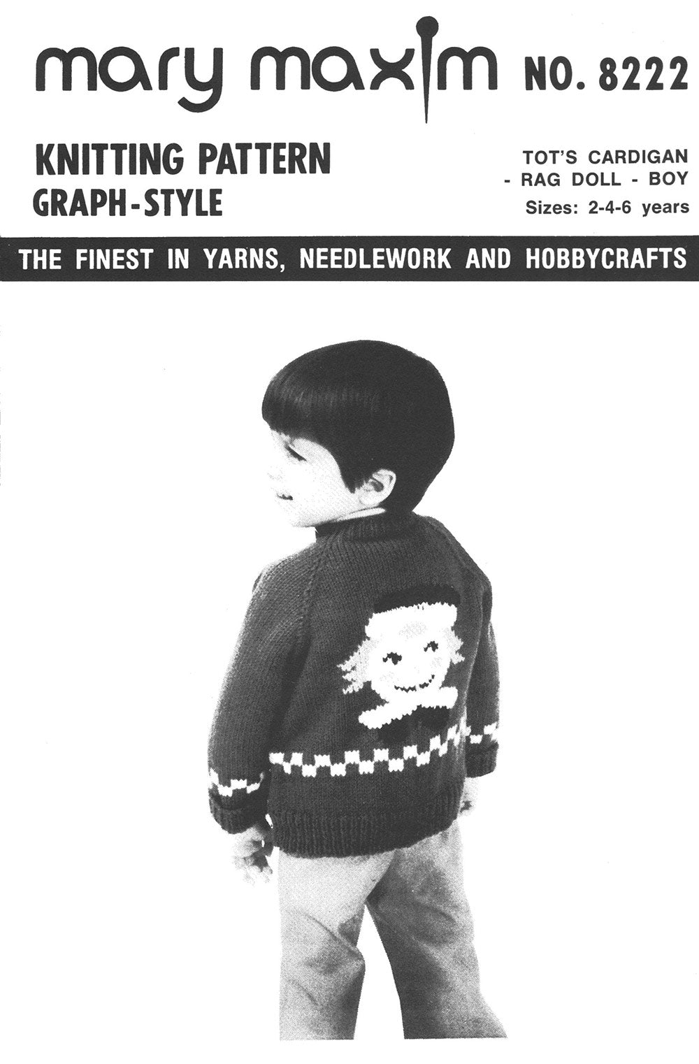 Tot's Cardigan - Rag Doll - Boy Pattern
