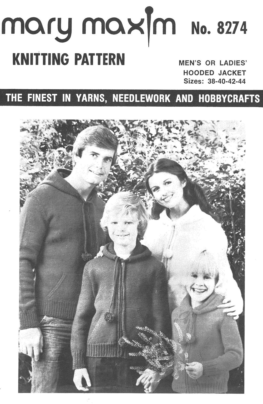 Men's or Ladies' Hooded Jacket Pattern