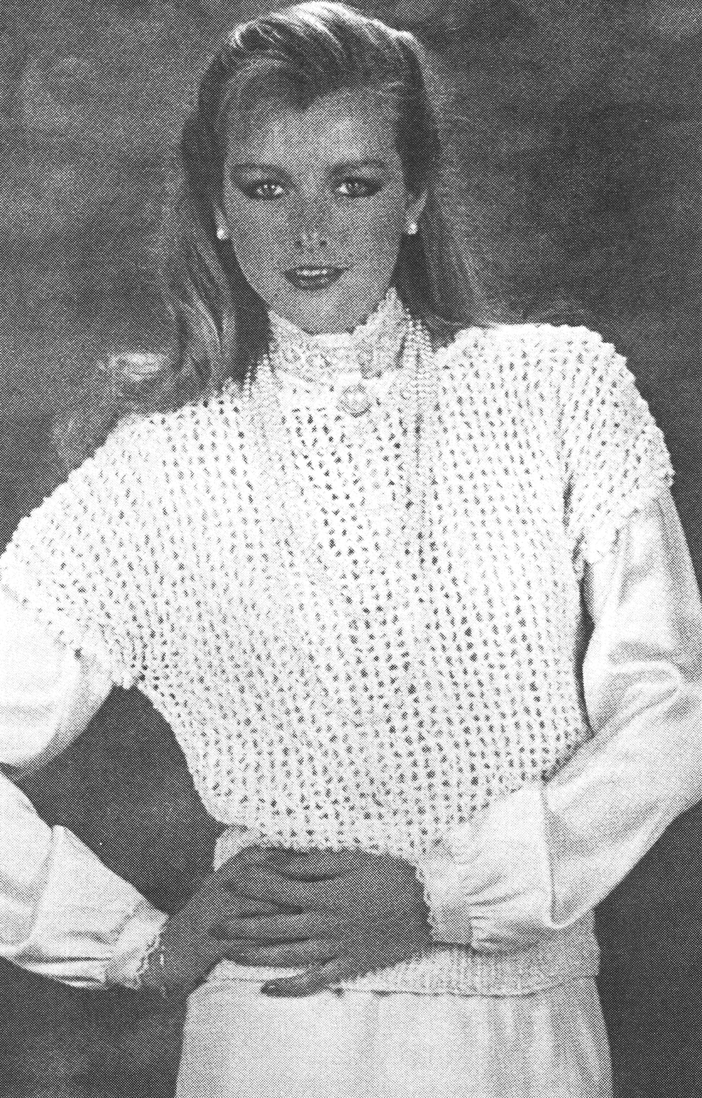 Patrón de jersey de encaje