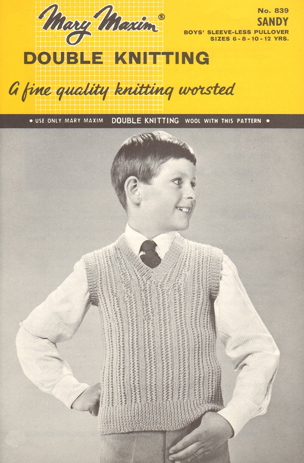 Patrón de jersey sin mangas Sandy