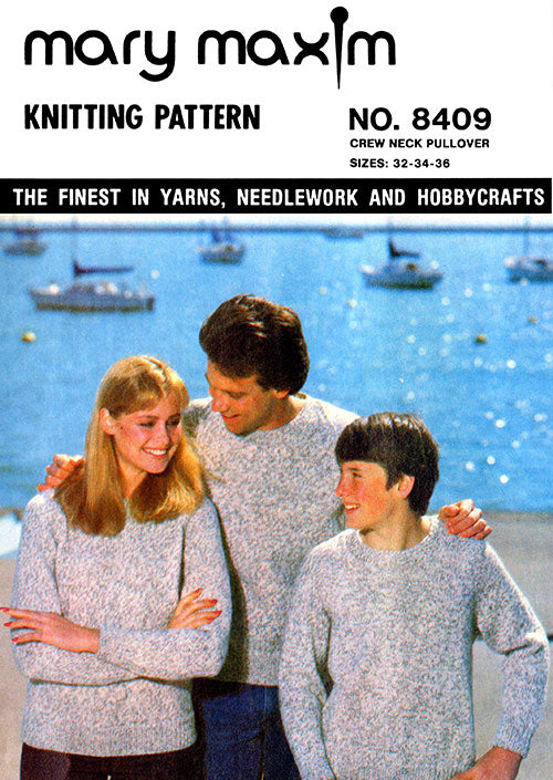 Crew Neck Pullover Size 32-36 Pattern