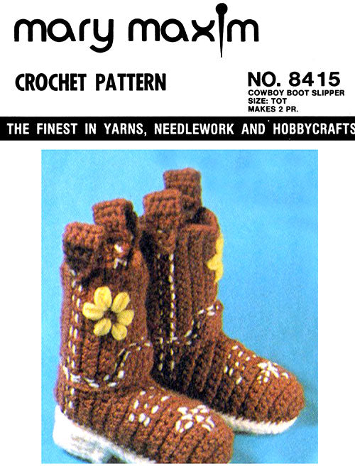 Cowboy Boot Slipper Pattern