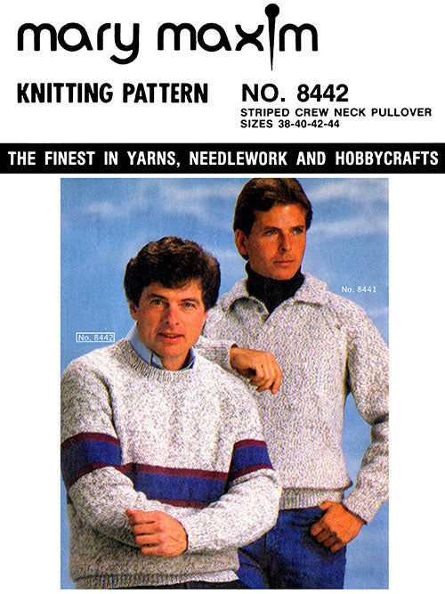 Striped Crew Neck Pullover Pattern