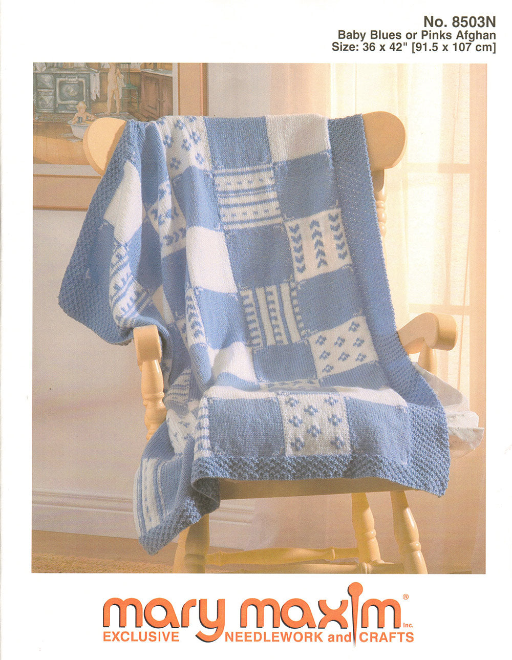 Patrón afgano azul bebé o rosa