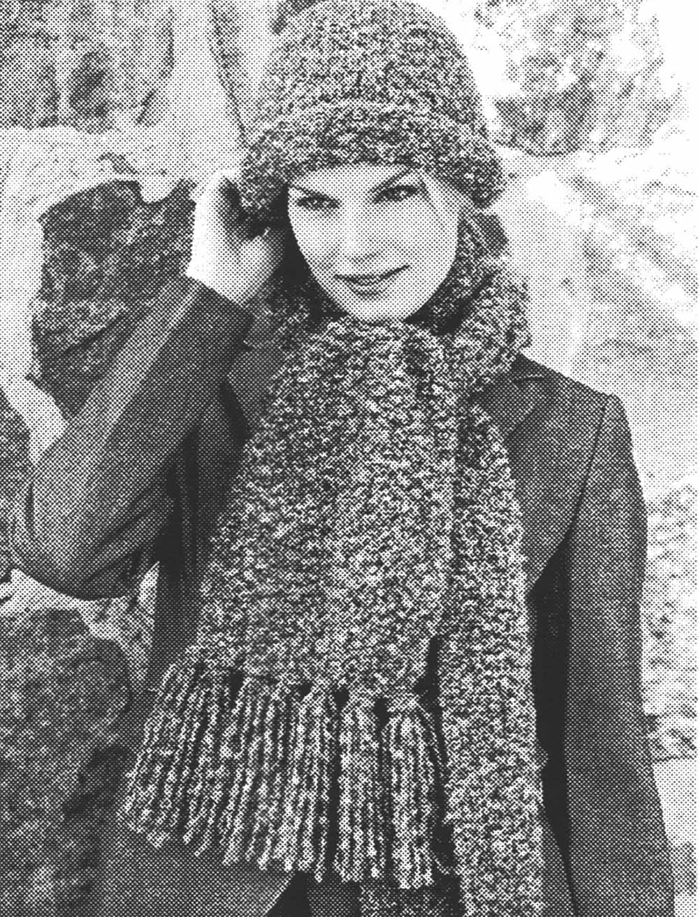 Patrón de sombrero y bufanda Illusions