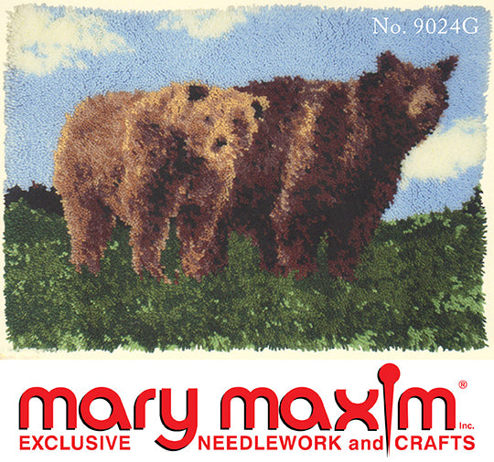 Patrón de alfombra de dos osos