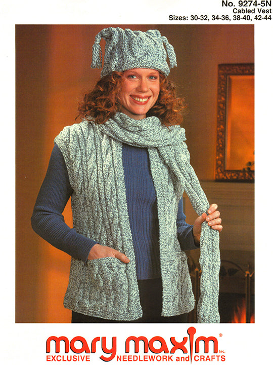 Patrón de chaleco cableado