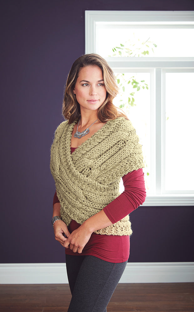 Cabled Cross Body Wrap Pattern