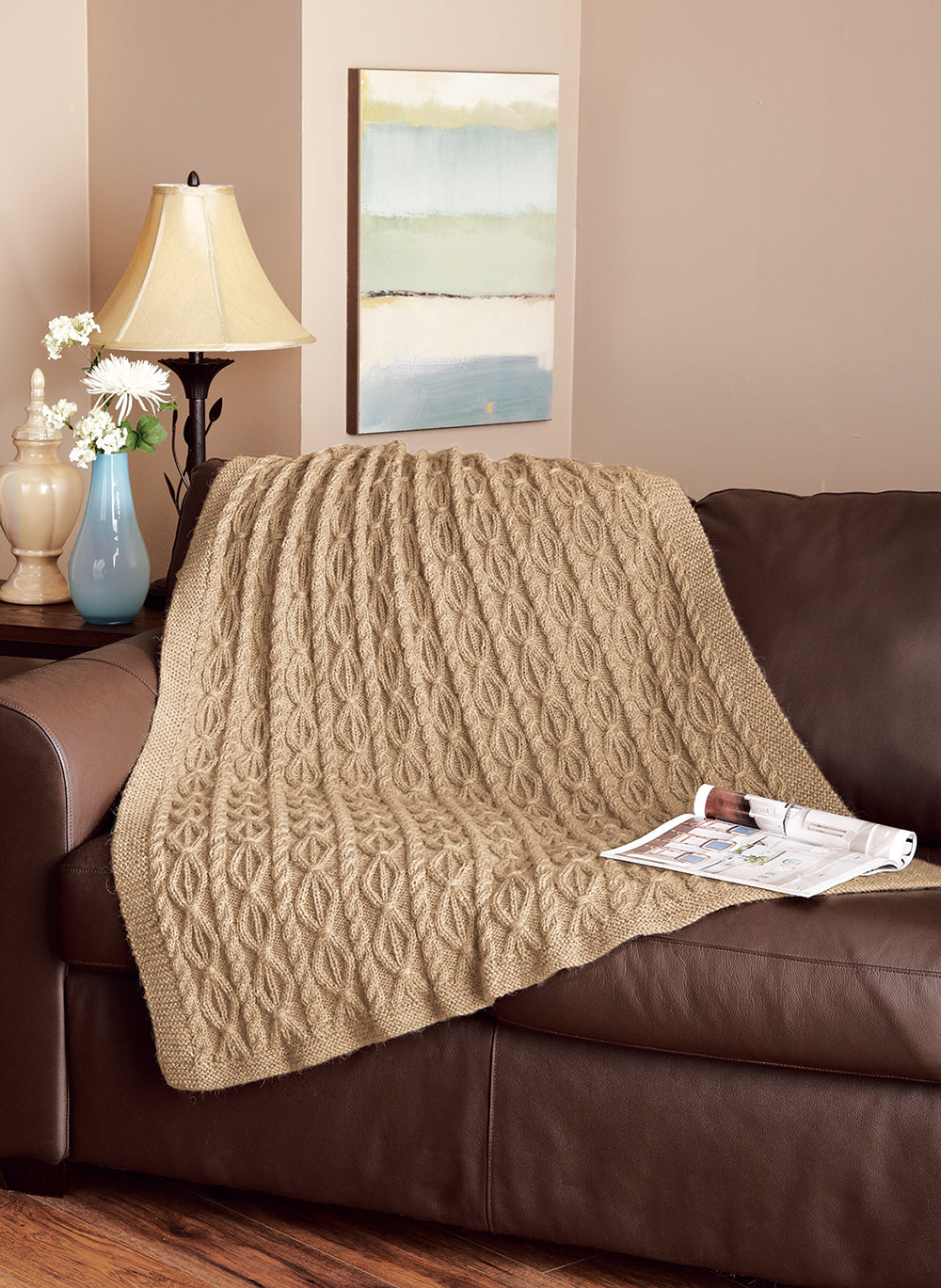 Cables Row Upon Row Afghan Pattern