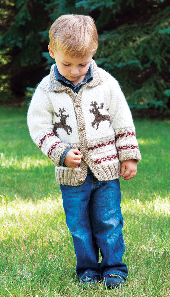 Modèle de cardigan rustique pour enfant