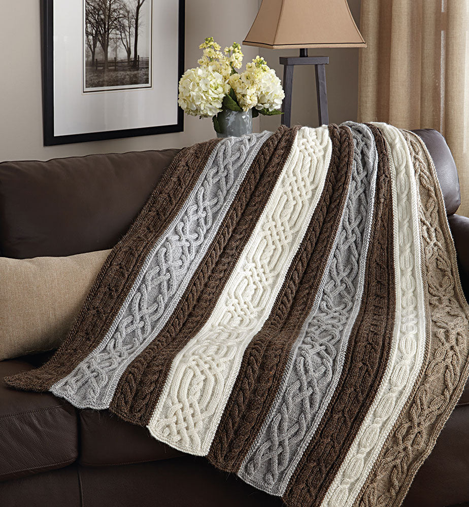 Cables & Twists Throw Pattern