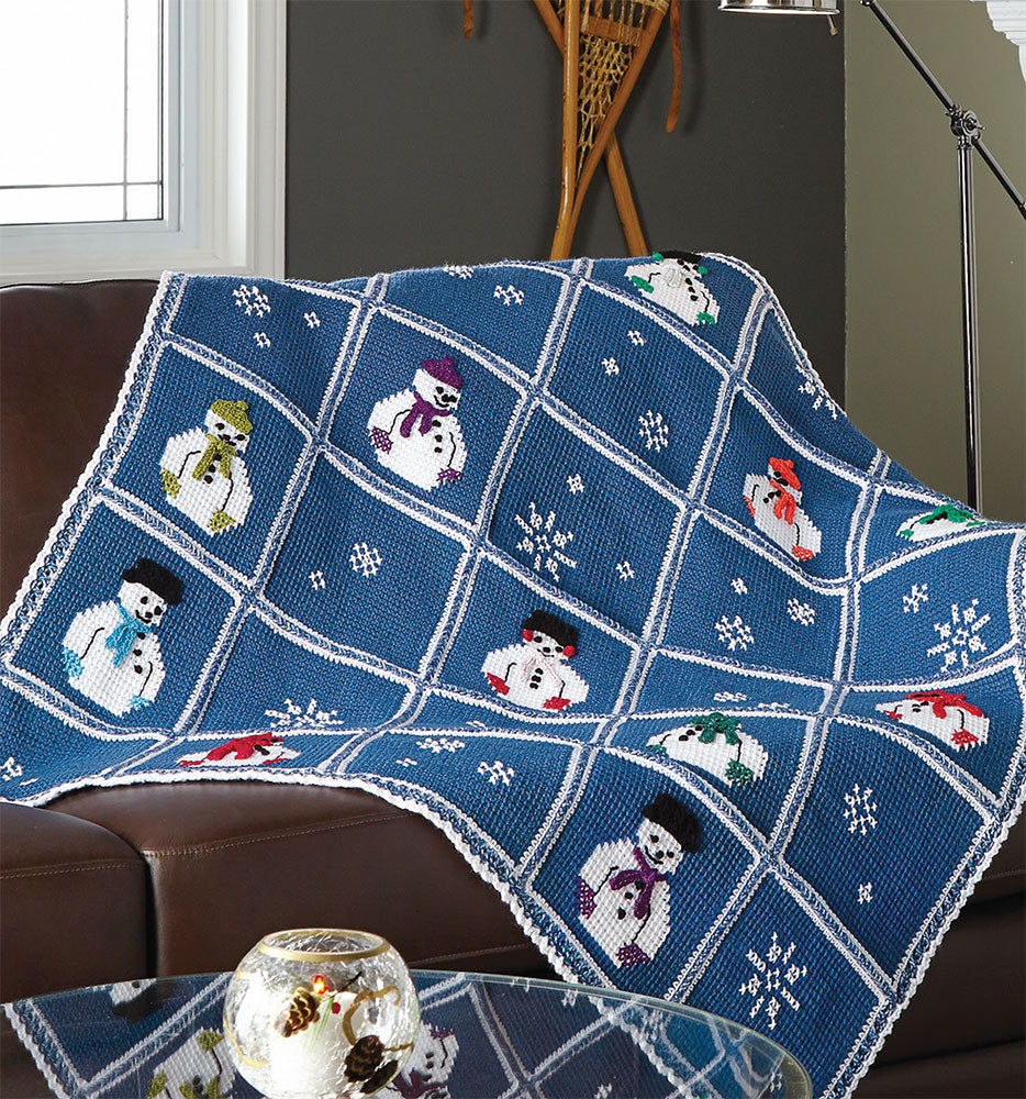 Patrón afgano de tiempo de nieve