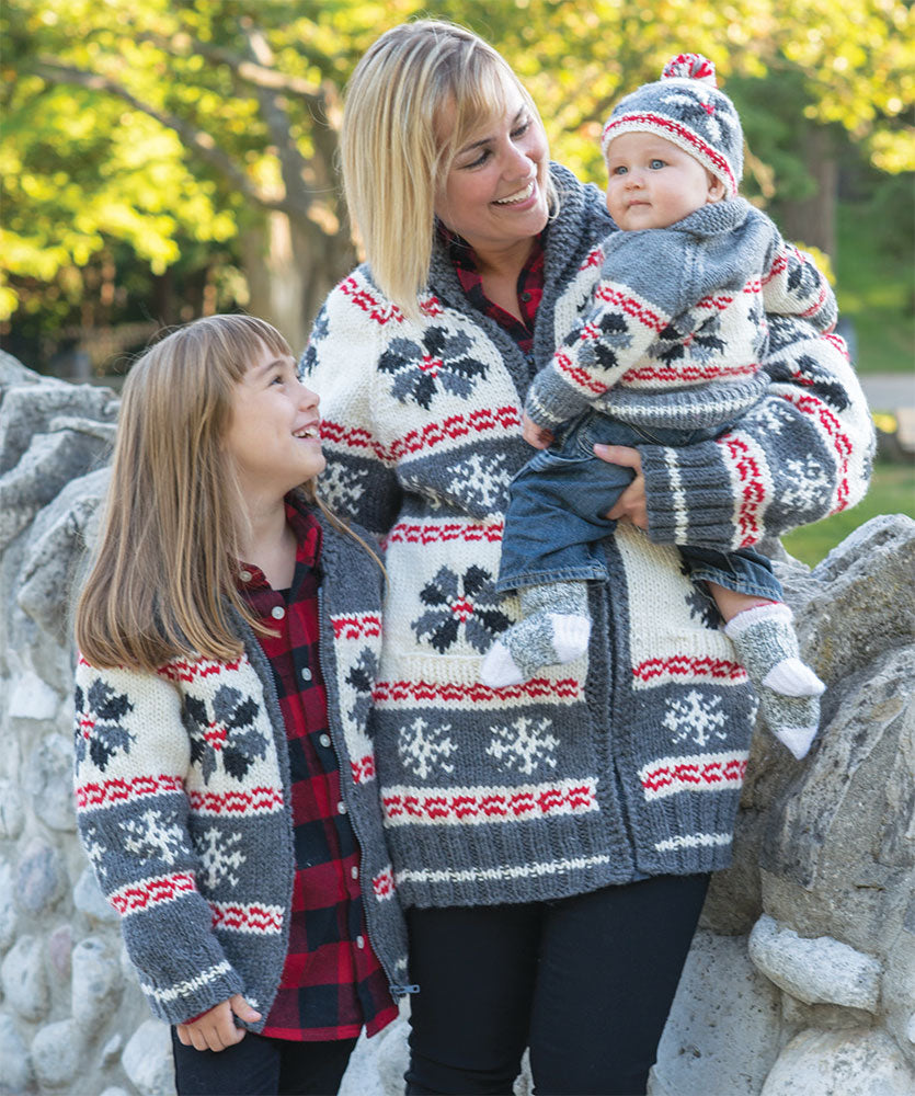 Patrón de chaqueta de copo de nieve juvenil