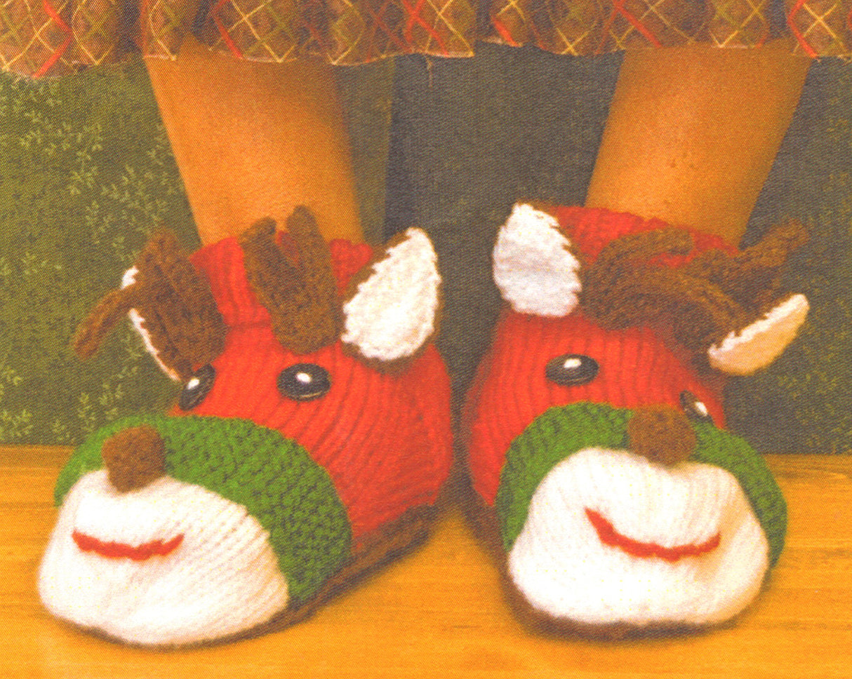 Patrón de zapatillas de reno