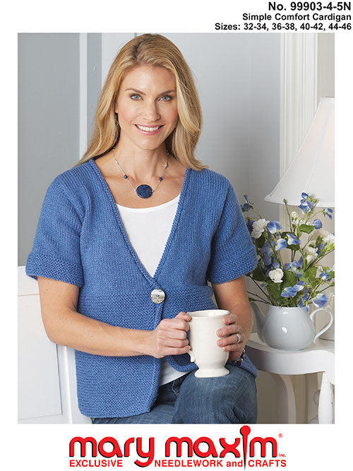 Patrón de cárdigan cómodo simple