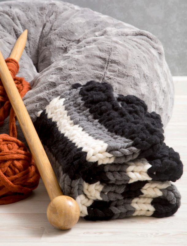 Free Granite Stripe Throw Pattern