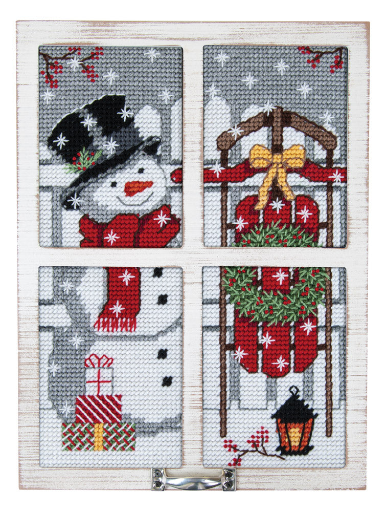 Winterland Window Frame Plastic Canvas Kit