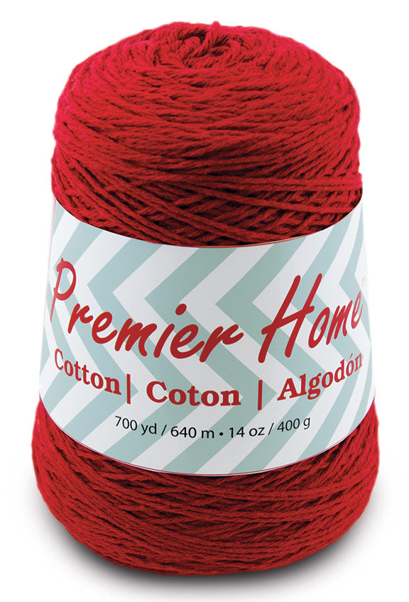 Premier Yarns Home Cotton Solid Cone Yarn - Cranberry
