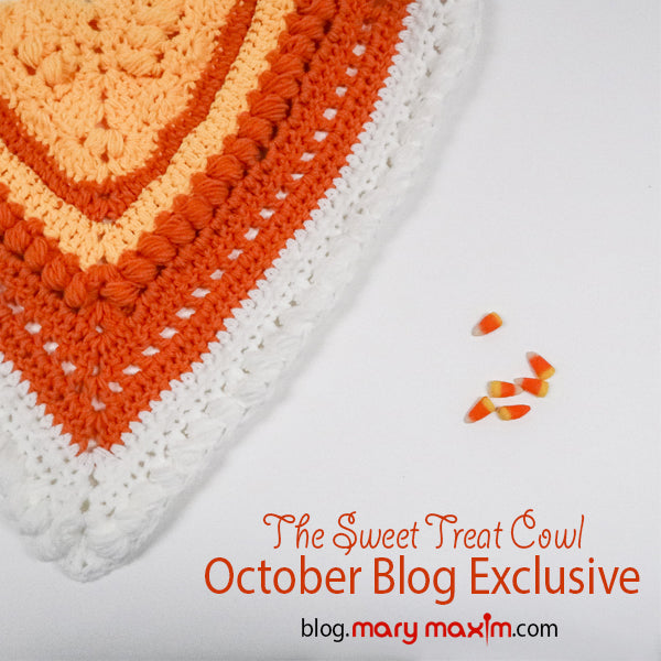 October Blog Exclusive - Sweet Treat Crochet Triangle Cowl - FREE PATTERN