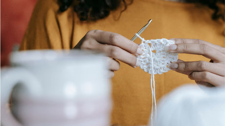 knitting woman