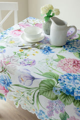 Hampton Garden Shaped Edge Tablecloth