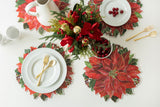 Poinsettia Glow Cork Placemats