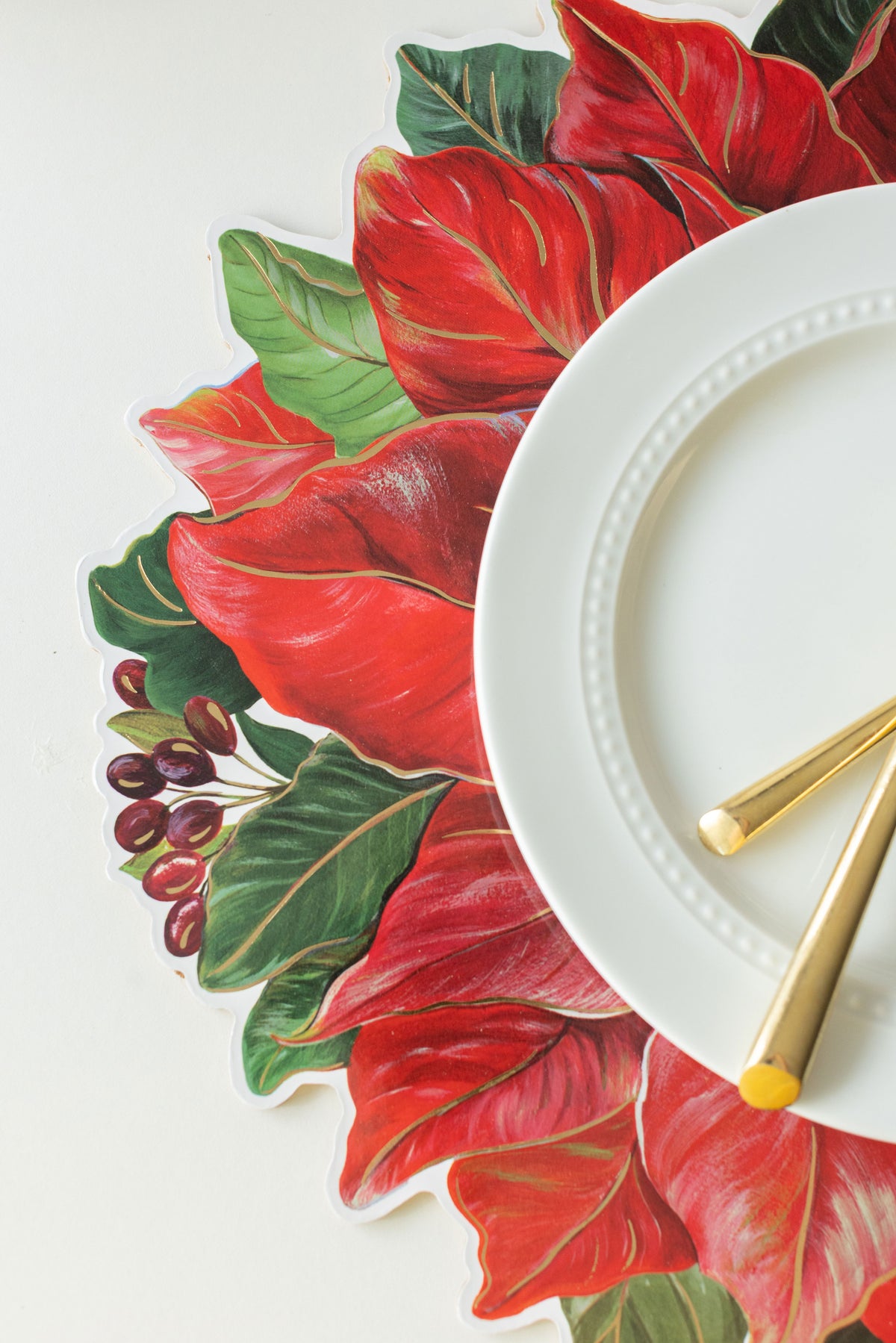 Poinsettia Glow Cork Placemats