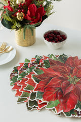 Poinsettia Glow Cork Placemats