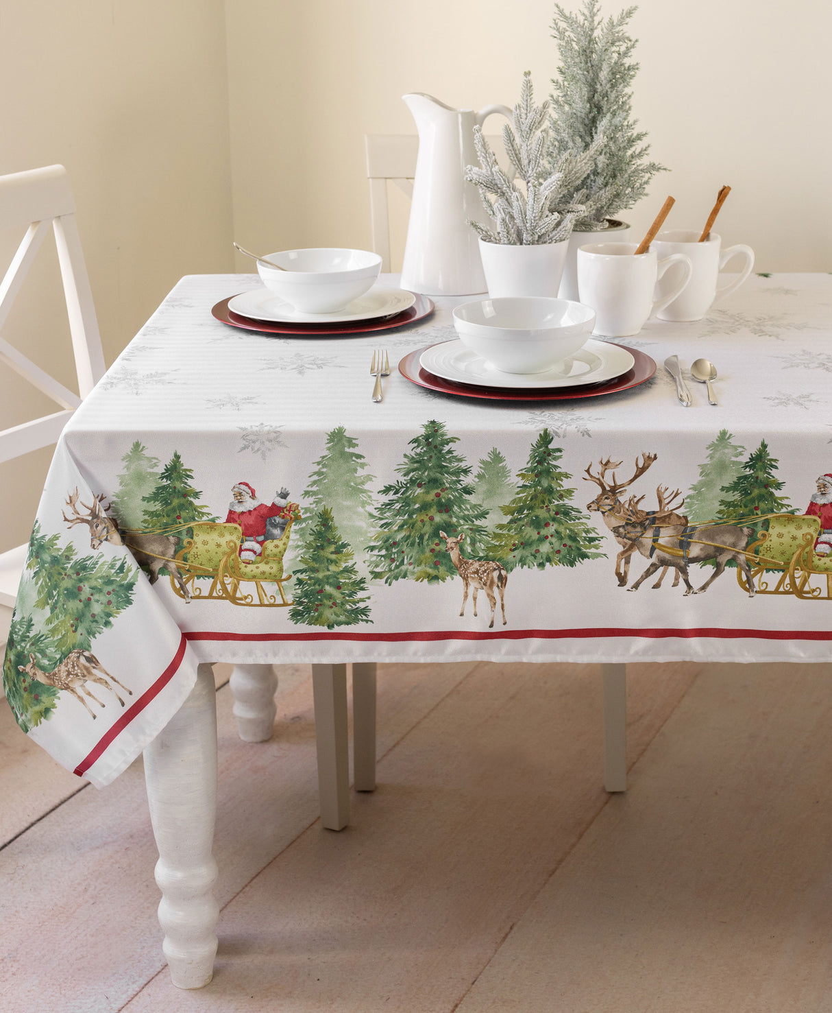 Santa's Sleigh Tablecloth