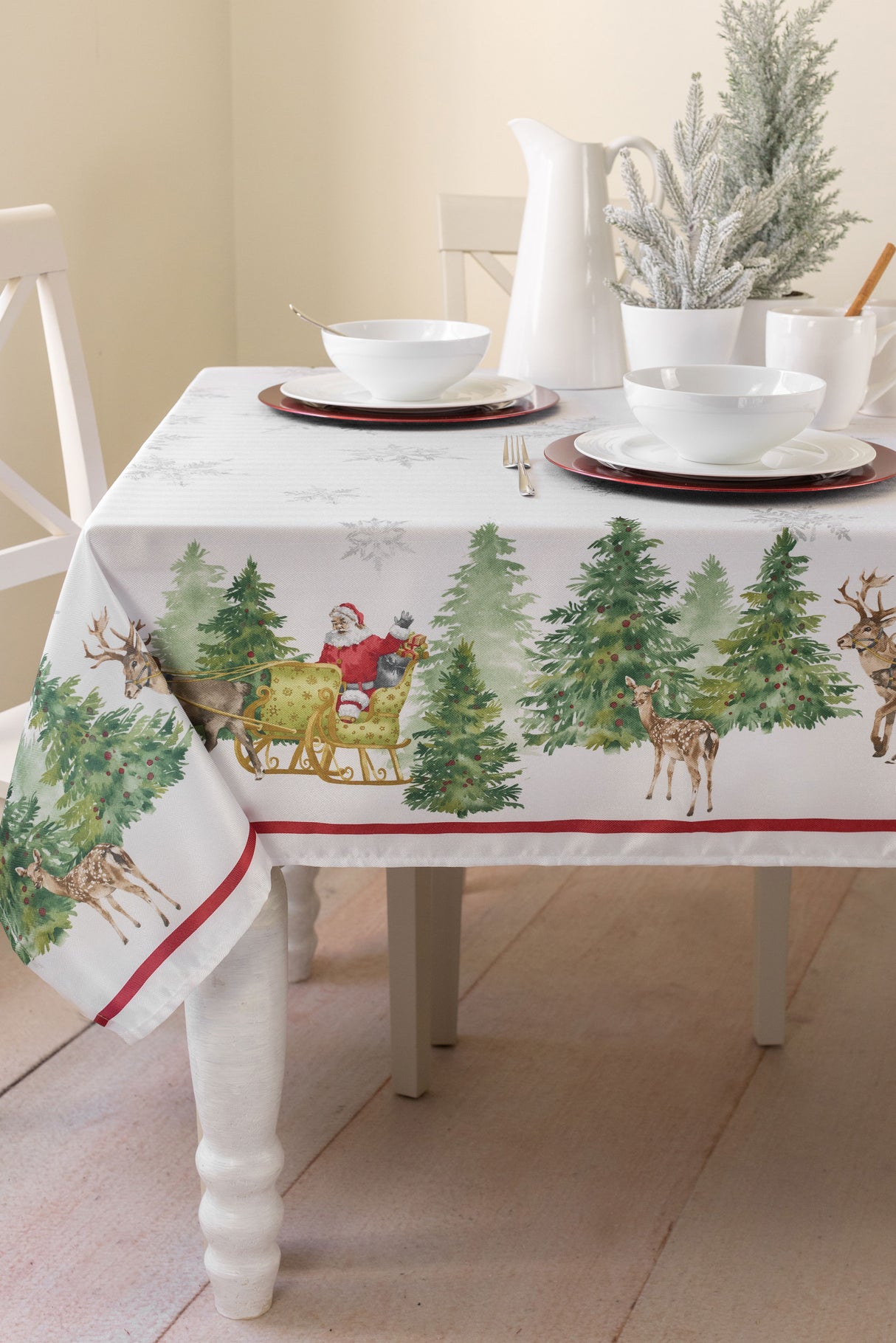 Santa's Sleigh Tablecloth