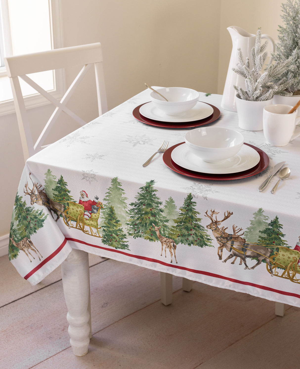 Santa's Sleigh Tablecloth