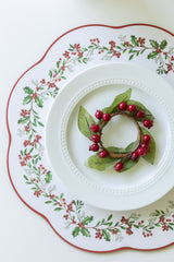 Holly Wreath Cork Placemats