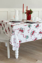 Candy Cane Ribbon Tablecloth