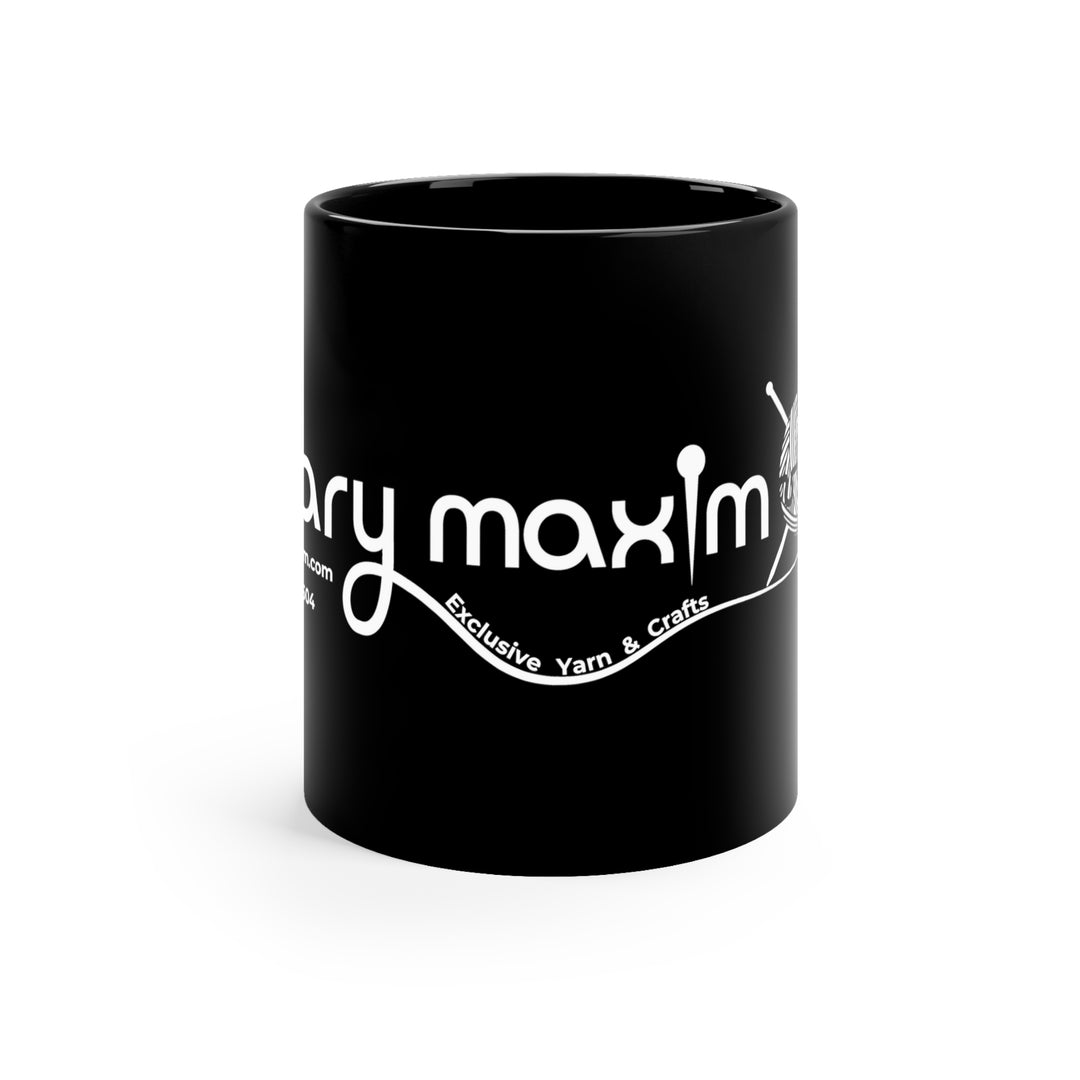 Mary Maxim Black Mug - 11oz