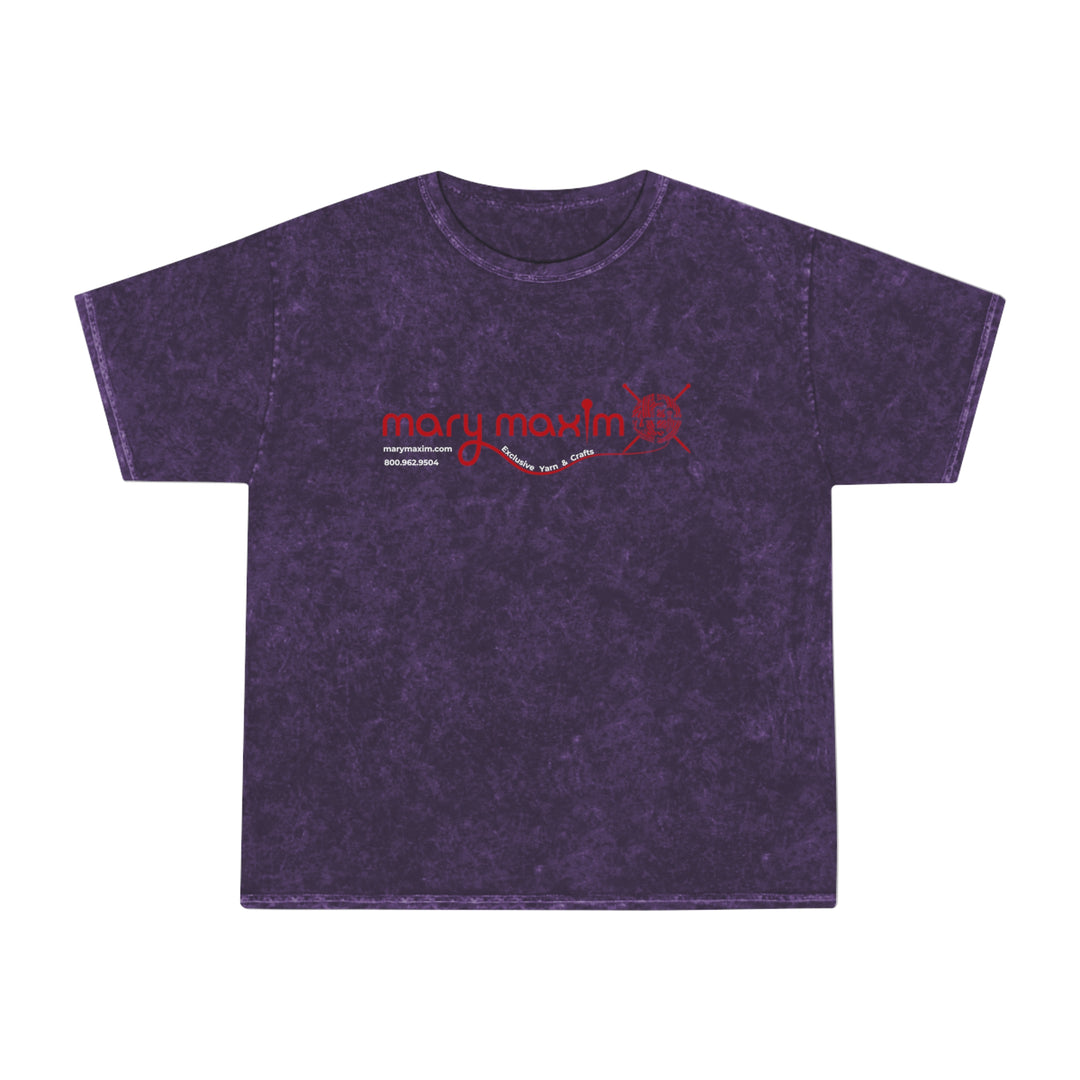 Mary Maxim Mineral Wash T-Shirt - Red Logo -  Unisex