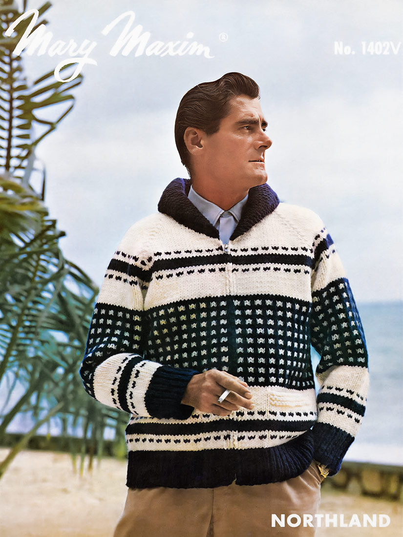 Men's Cardigan Pattern – Mary Maxim