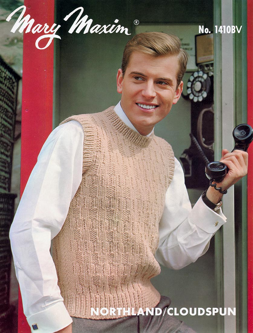 Men's Sleeveless Pullover Pattern – Mary Maxim