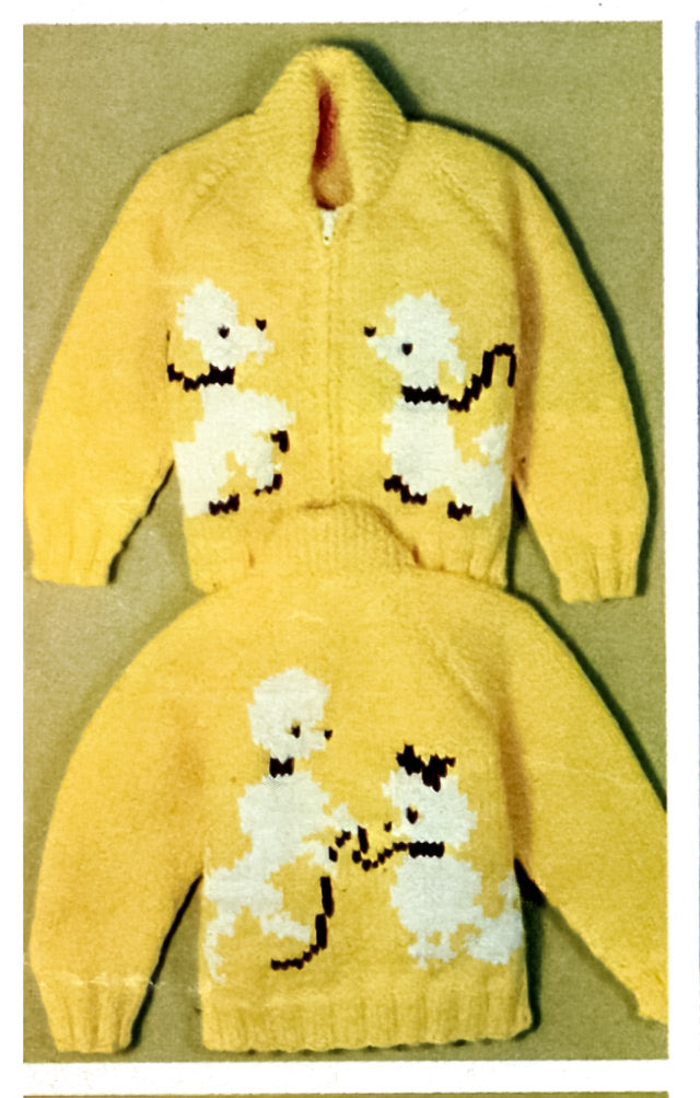 Modèle de cardigan caniche pour enfants
