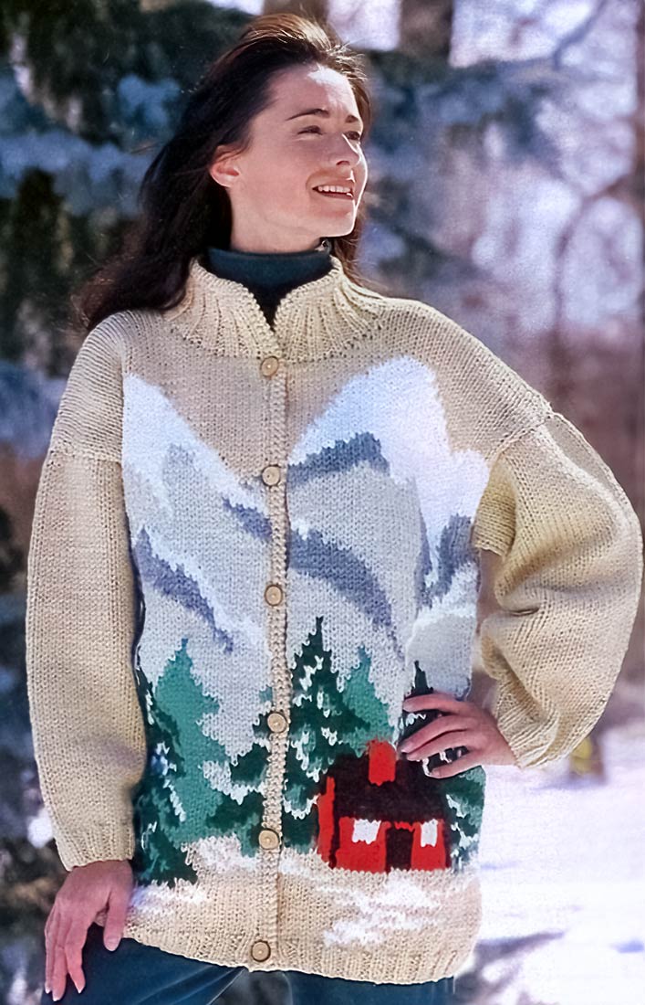 Knitting Pattern Blue Ridge Sweater Mountain Pullover Knitting