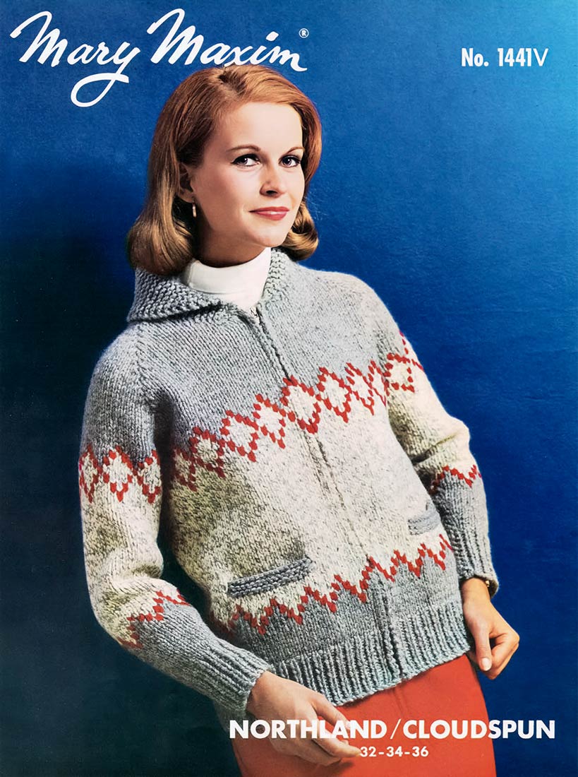 Miss and Youths' Double Diamond Cardigan Pattern – Mary Maxim
