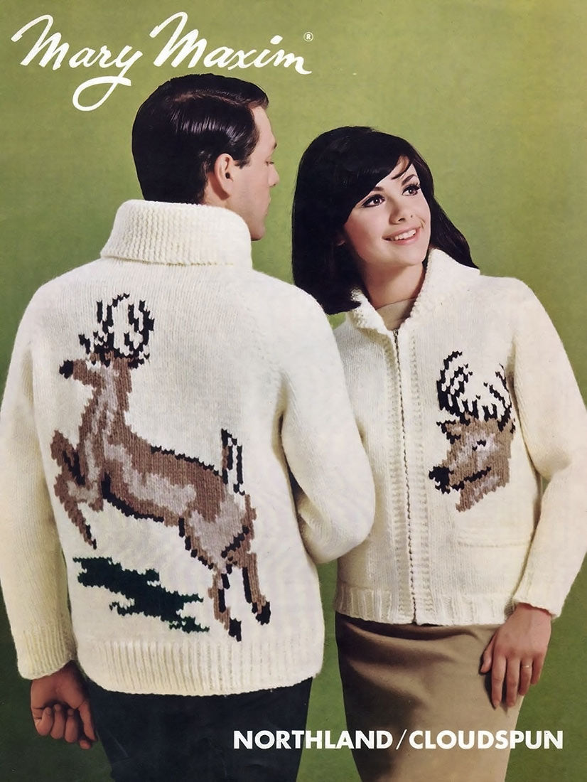 Men's or Ladies' Deer Cardigan Pattern – Mary Maxim